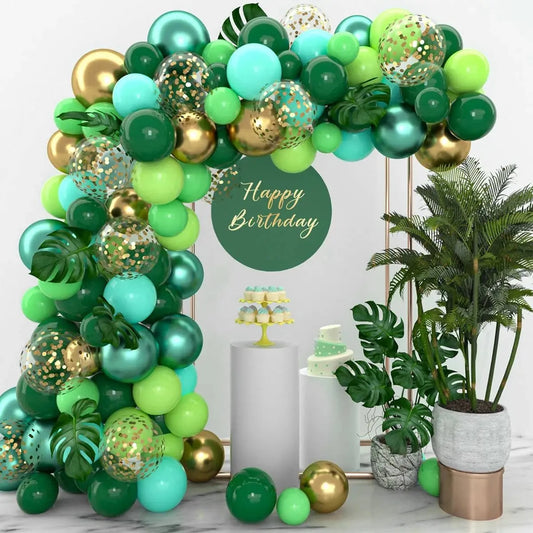 Green Balloon Garland Arch Kit Wedding Balloon Decorations Birthday Party Decor Kids Jungle Safari Party Balloon Baby Sho