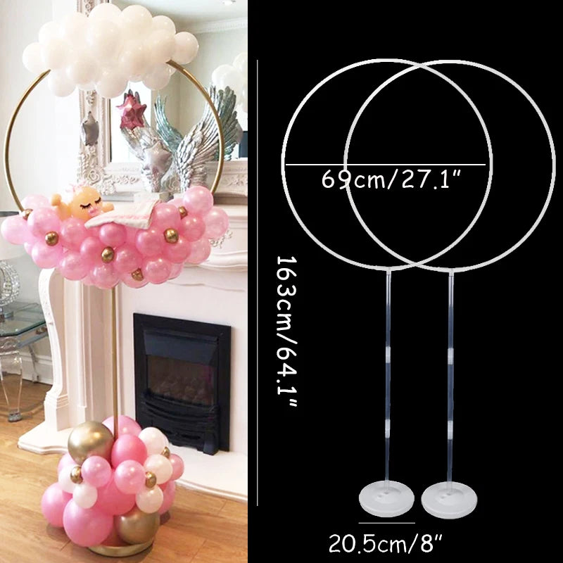 Adjustable Balloon Column Stand Kit Base and Pole Decorations for Baby Shower Graduation Birthday Wedding Party Balloon Tower