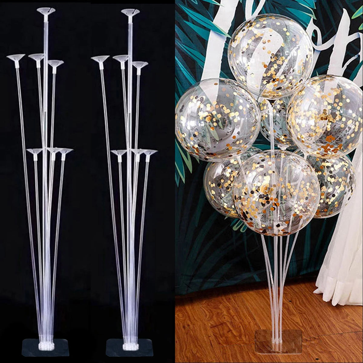 Adjustable Balloon Column Stand Kit Base and Pole Decorations for Baby Shower Graduation Birthday Wedding Party Balloon Tower