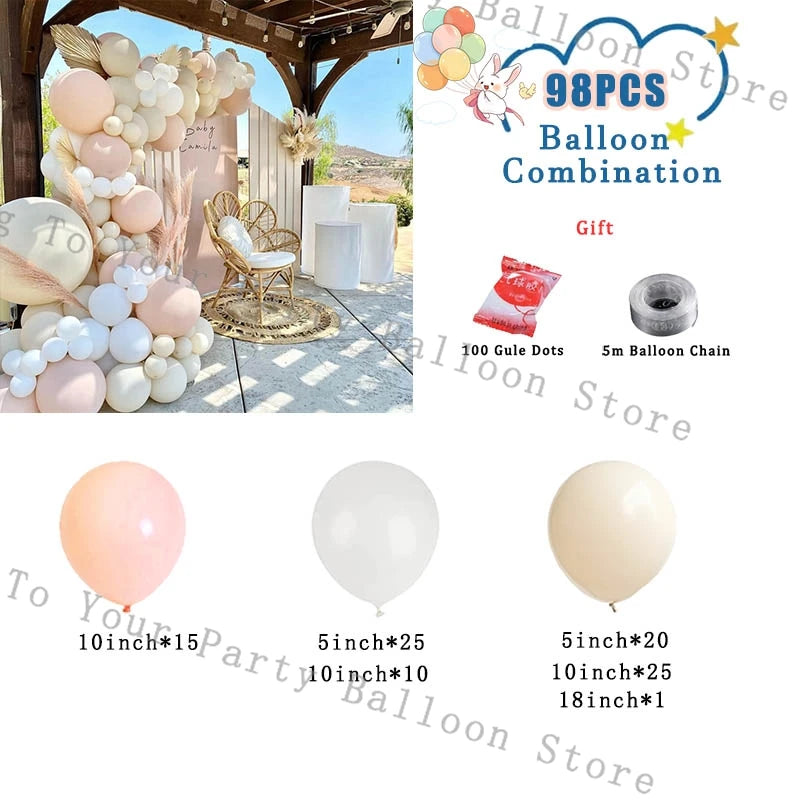 Blue Balloons Garland Boys Birthday Party Balloon Arch Kit Yellow Nude Latex Ballon Baby Shower Decorations Wedding Supplies