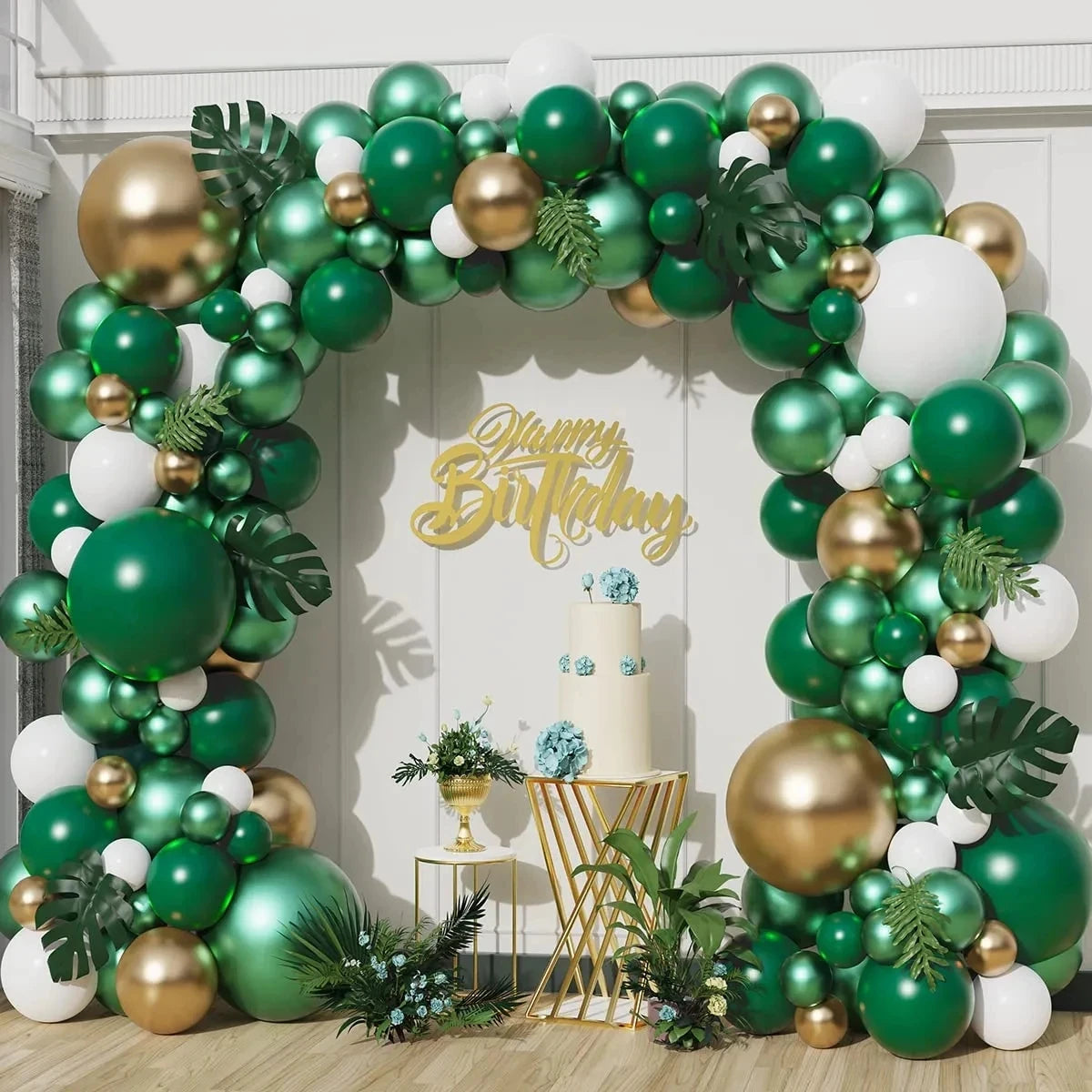 Green Balloon Garland Arch Kit Wedding Balloon Decorations Birthday Party Decor Kids Jungle Safari Party Balloon Baby Sho