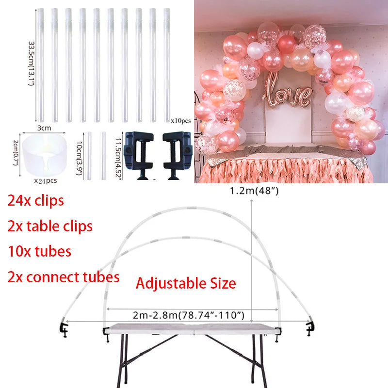 Adjustable Balloon Column Stand Kit Base and Pole Decorations for Baby Shower Graduation Birthday Wedding Party Balloon Tower