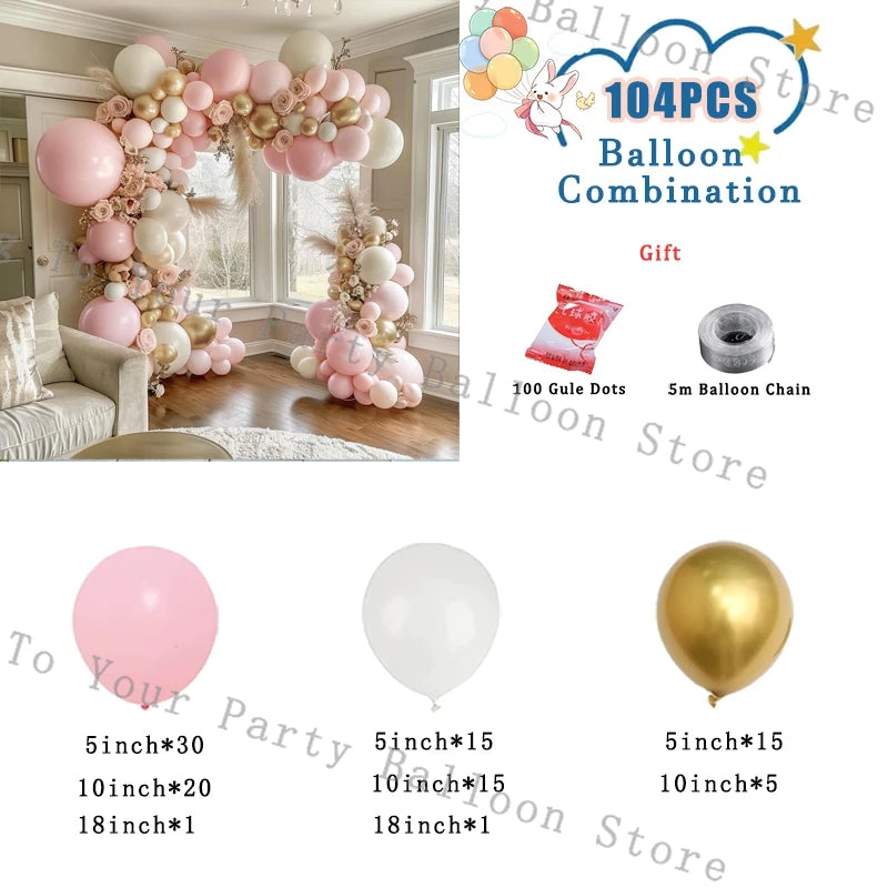 Gender Reveal Party Decorations Balloons Garland Arch Kit Maca Pink Blue Ballon Boy Or Girl Baby Shower Happy 1st Birthday Decor