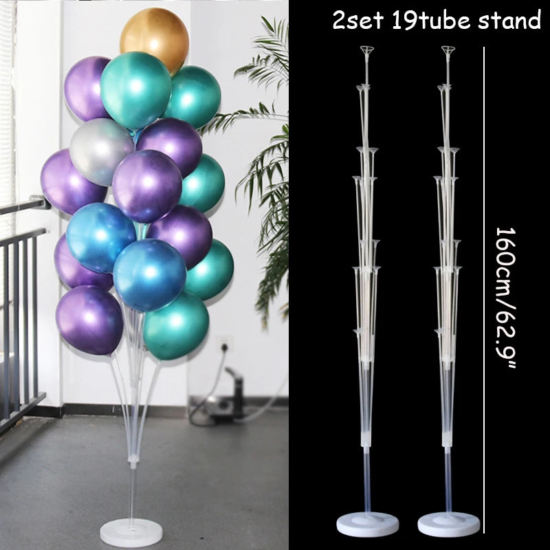 Adjustable Balloon Column Stand Kit Base and Pole Decorations for Baby Shower Graduation Birthday Wedding Party Balloon Tower