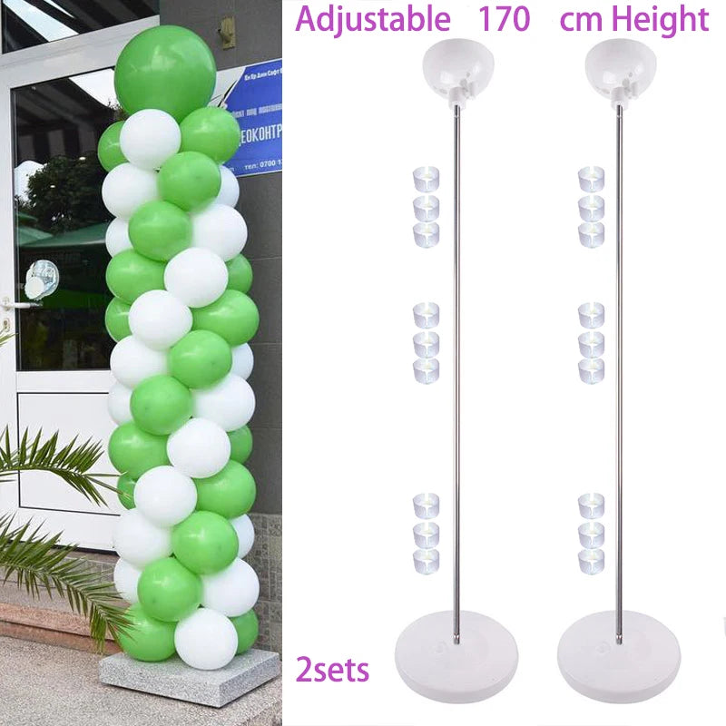 Adjustable Balloon Column Stand Kit Base and Pole Decorations for Baby Shower Graduation Birthday Wedding Party Balloon Tower