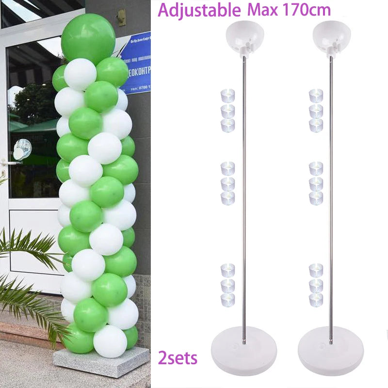 Adjustable Balloon Column Stand Kit Base and Pole Decorations for Baby Shower Graduation Birthday Wedding Party Balloon Tower